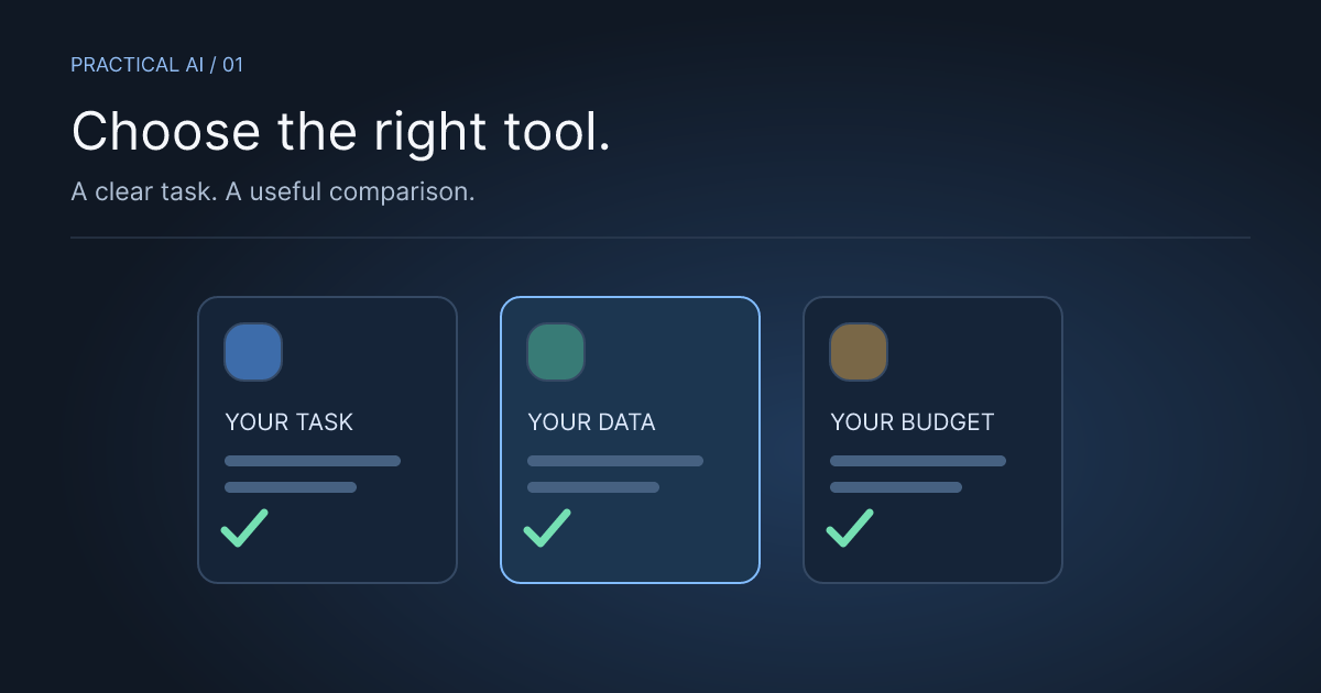 How to choose AI tools for a small business