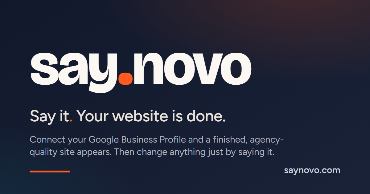 Saynovo - Say it. Your website is done.
